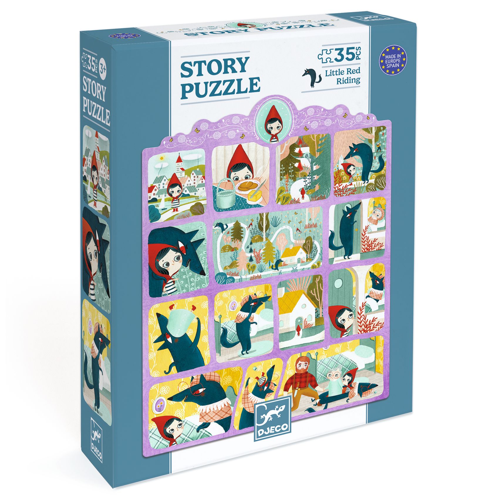 Puzzle s příběhem Červená karkulka 35 dílků