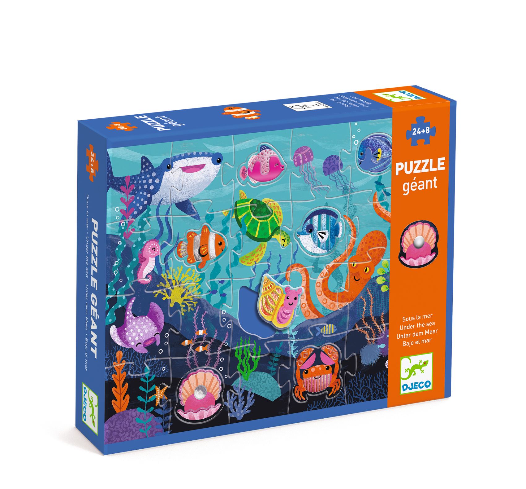 Levně DJECO Puzzle Tactilo sea 24+8 dílků