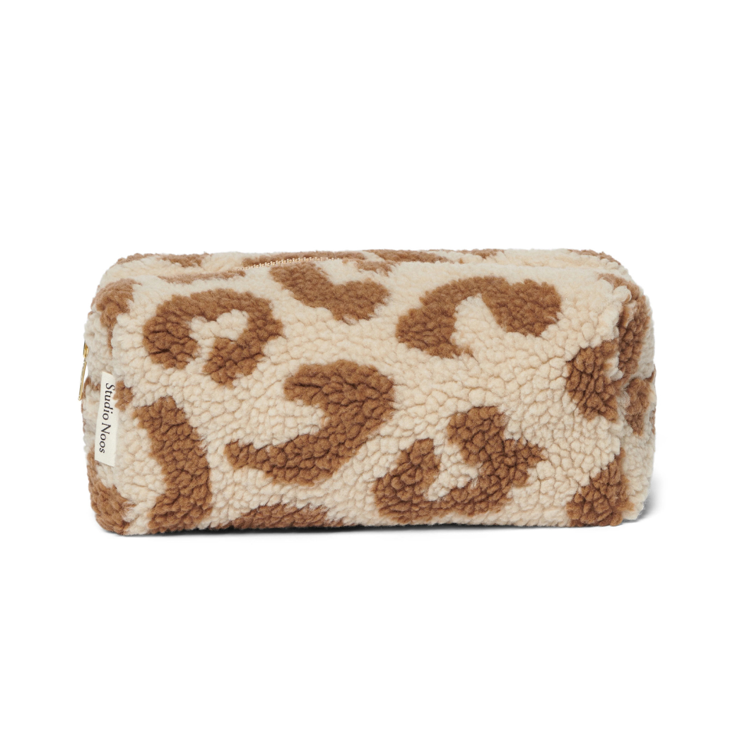STUDIO NOOS Pouzdro Teddy - Ecru Leopard