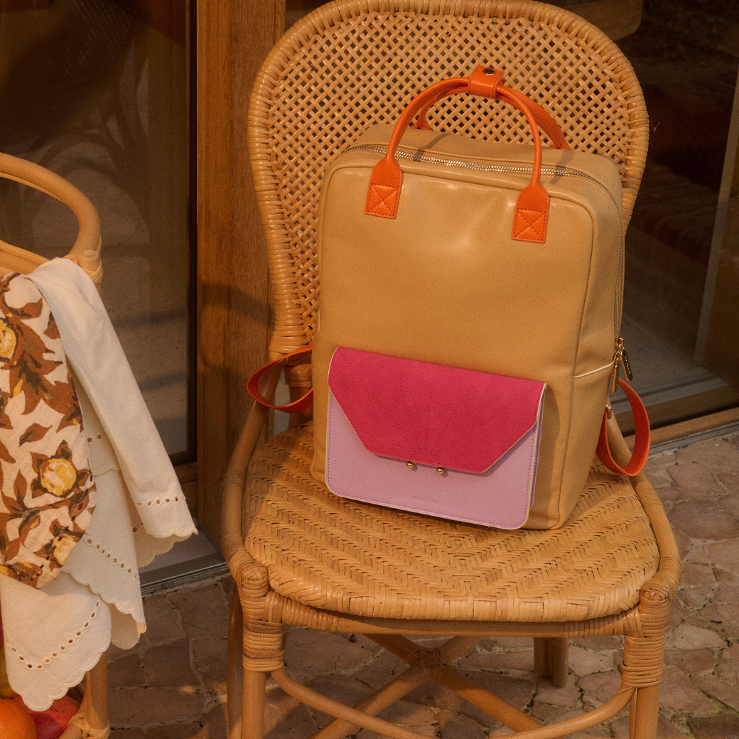 THE STICKY SIS CLUB Batoh - affogato beige + sunset lilac + positano
