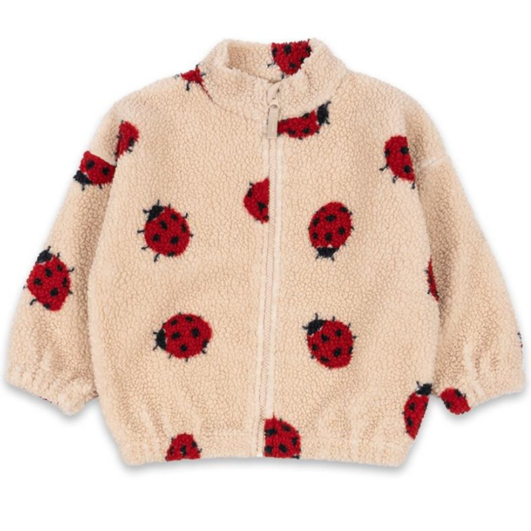 KONGES SLOJD Bunda JODY TEDDY - LADYBUG SAND Velikost: 4y