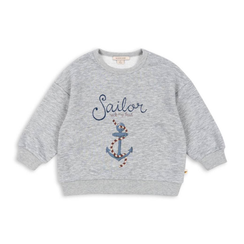 KONGES SLOJD Mikina LOU - GREY MELANGE Velikost: 5-6y