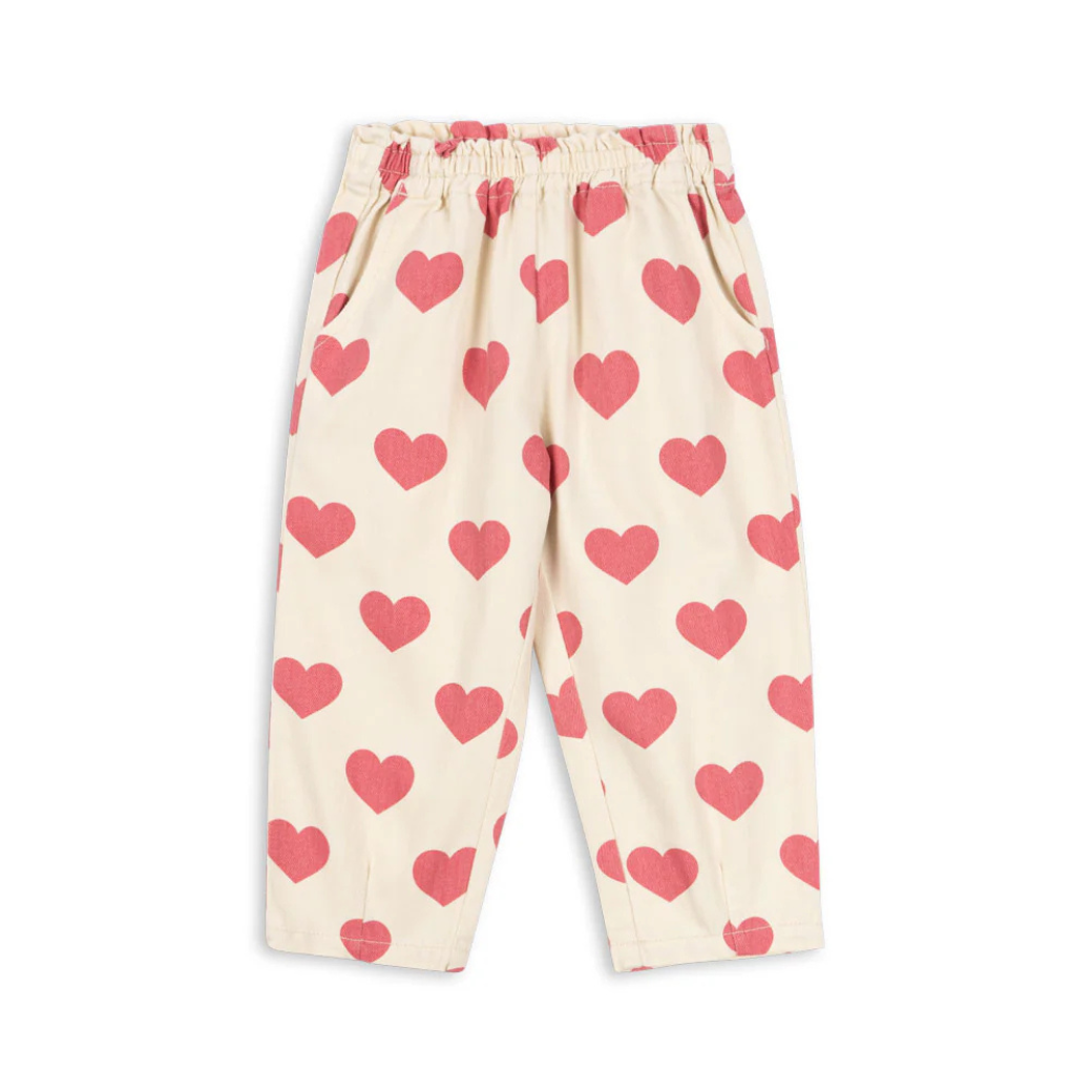 KONGES SLOJD Kalhoty MAGOT - BON COEUR PINK Velikost: 3y