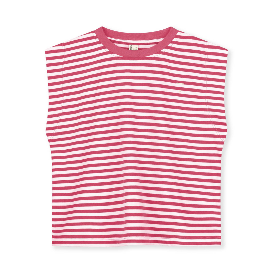 GRAY LABEL Triko Muscle GOTS Cherry - Off white Velikost: 5-6y