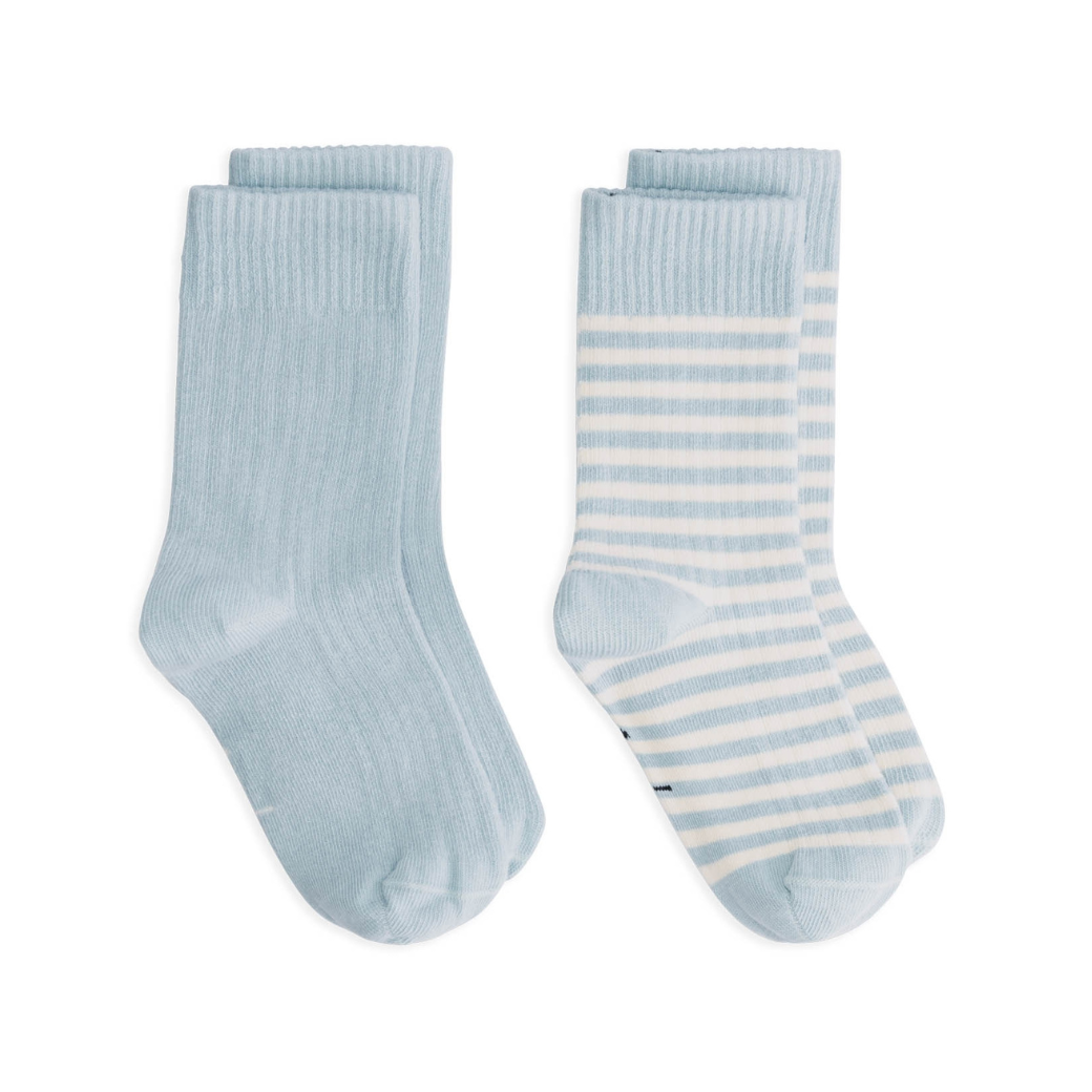 GRAY LABEL Set ponožek GOTS - Sky - Cream Velikost: 27-30