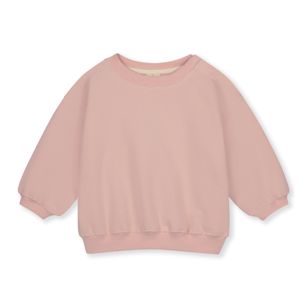 GRAY LABEL Mikina pro miminka GOTS - Faded Pink Velikost: 6-9m