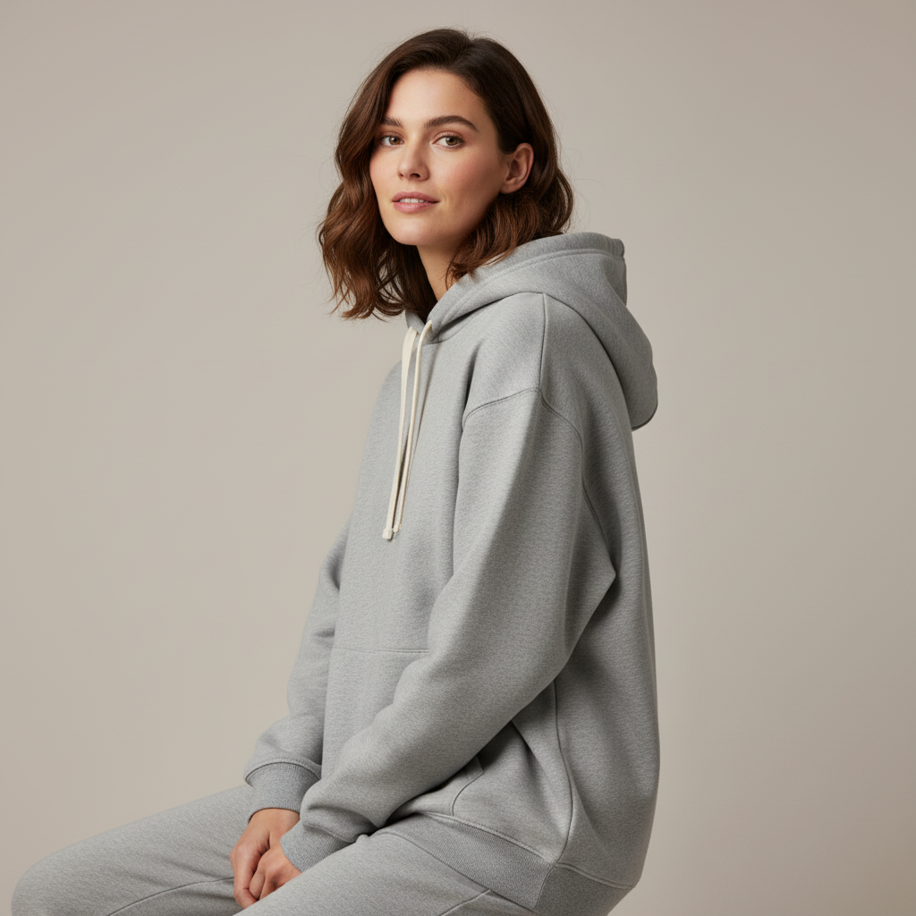 GRAY LABEL Mikina s kapucí Adult GOTS - Grey Melange Velikost: L