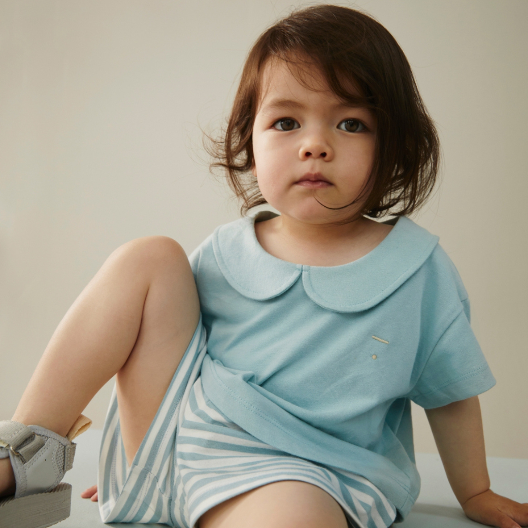 GRAY LABEL Triko s límcem Boxy GOTS - Sky Velikost: 2-3y