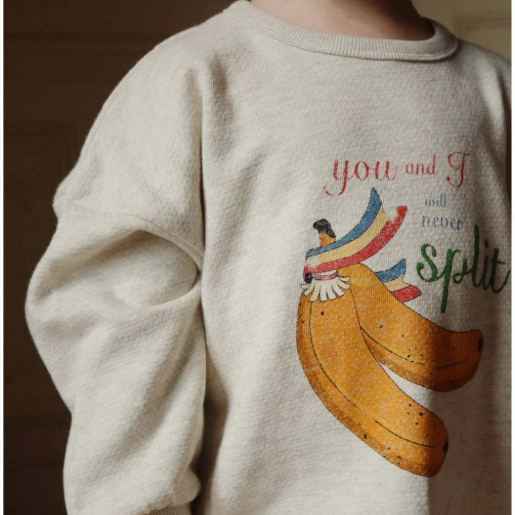 KONGES SLOJD Mikina LOUPY LOU - OFF WHITE MELANGE Velikost: 5-6y