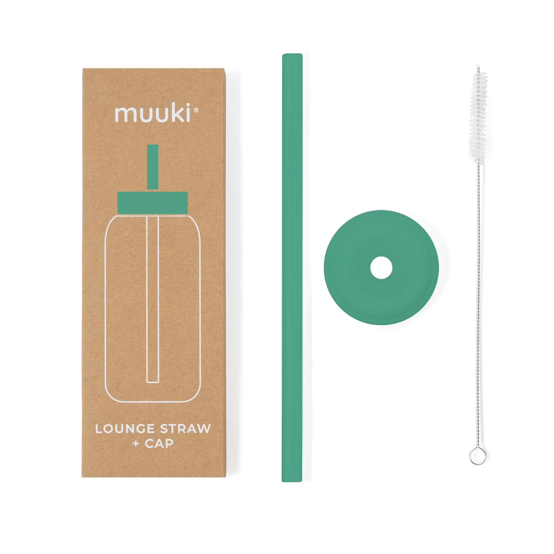 MUUKI Lounge brčko a víčko v matně zelené barvě