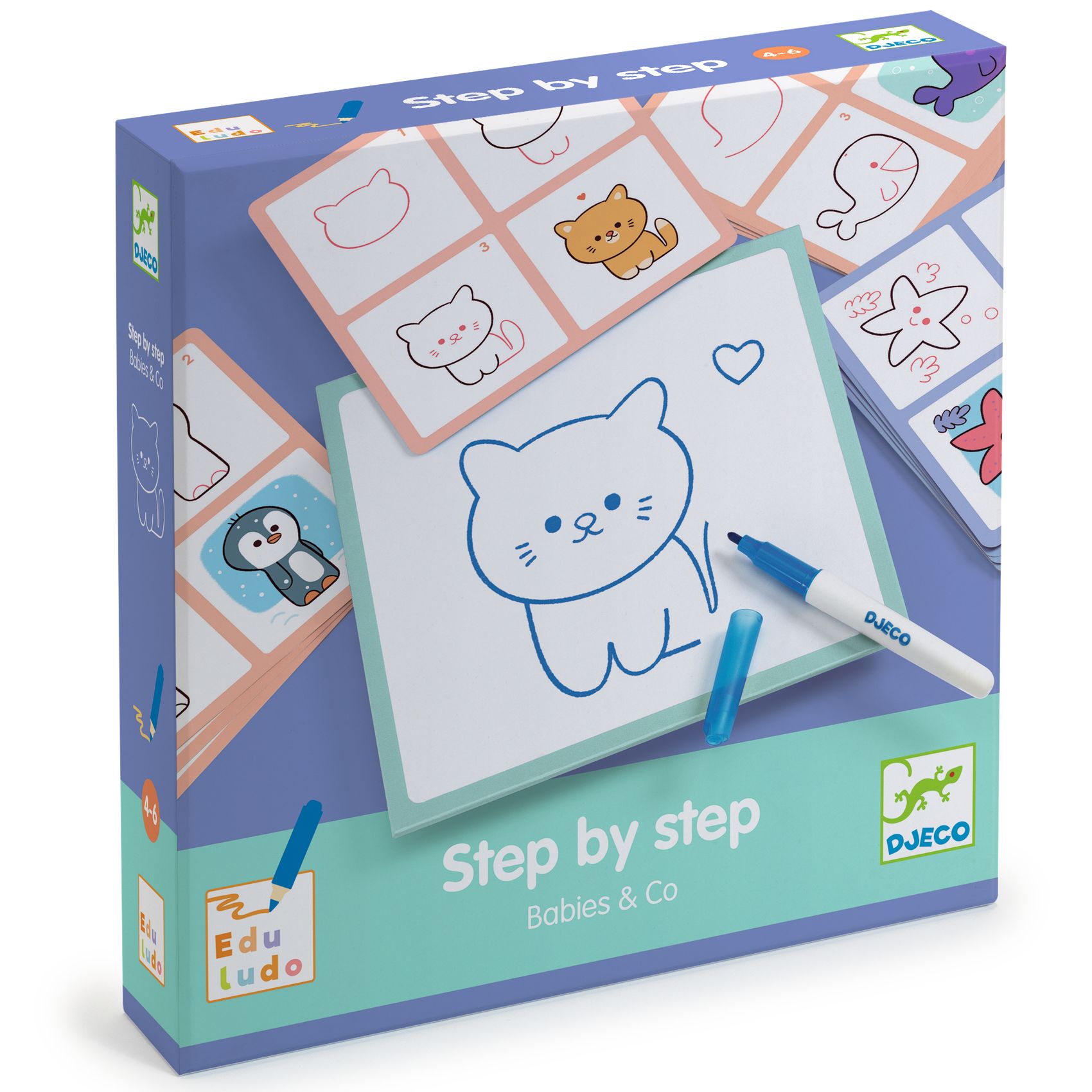 Levně DJECO Kreslení Step by step Mláďátka