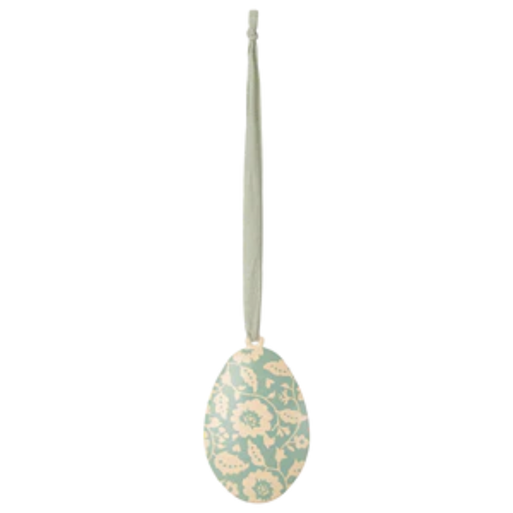MAILEG Velikonoční ozdoba vajíčko - Flowers Mint S25