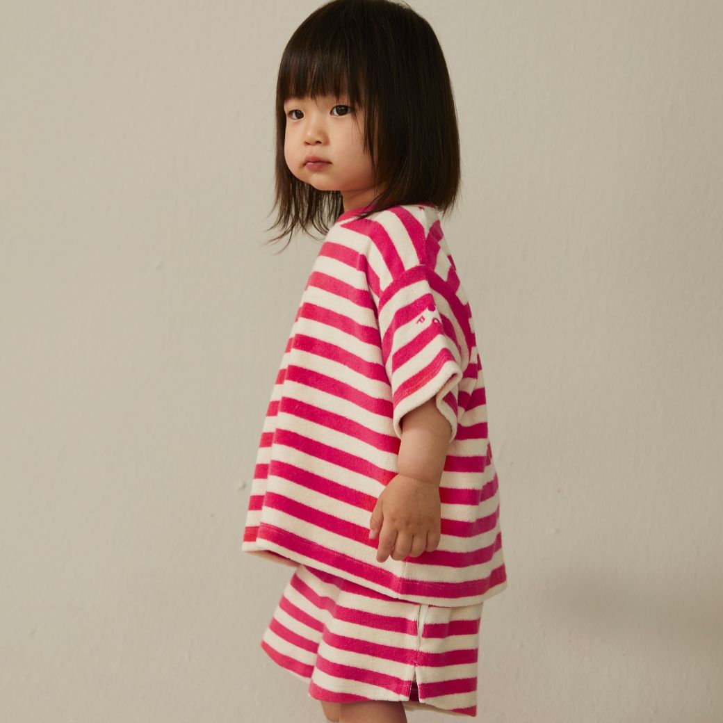 GRAY LABEL Triko Oversized - POP Terry Cherry - Cream Velikost: 5-6y