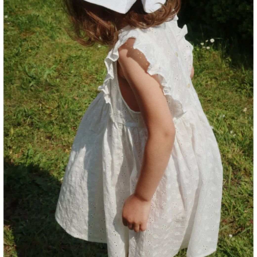 KONGES SLOJD Šaty LACEY - OPTIC WHITE Velikost: 3y