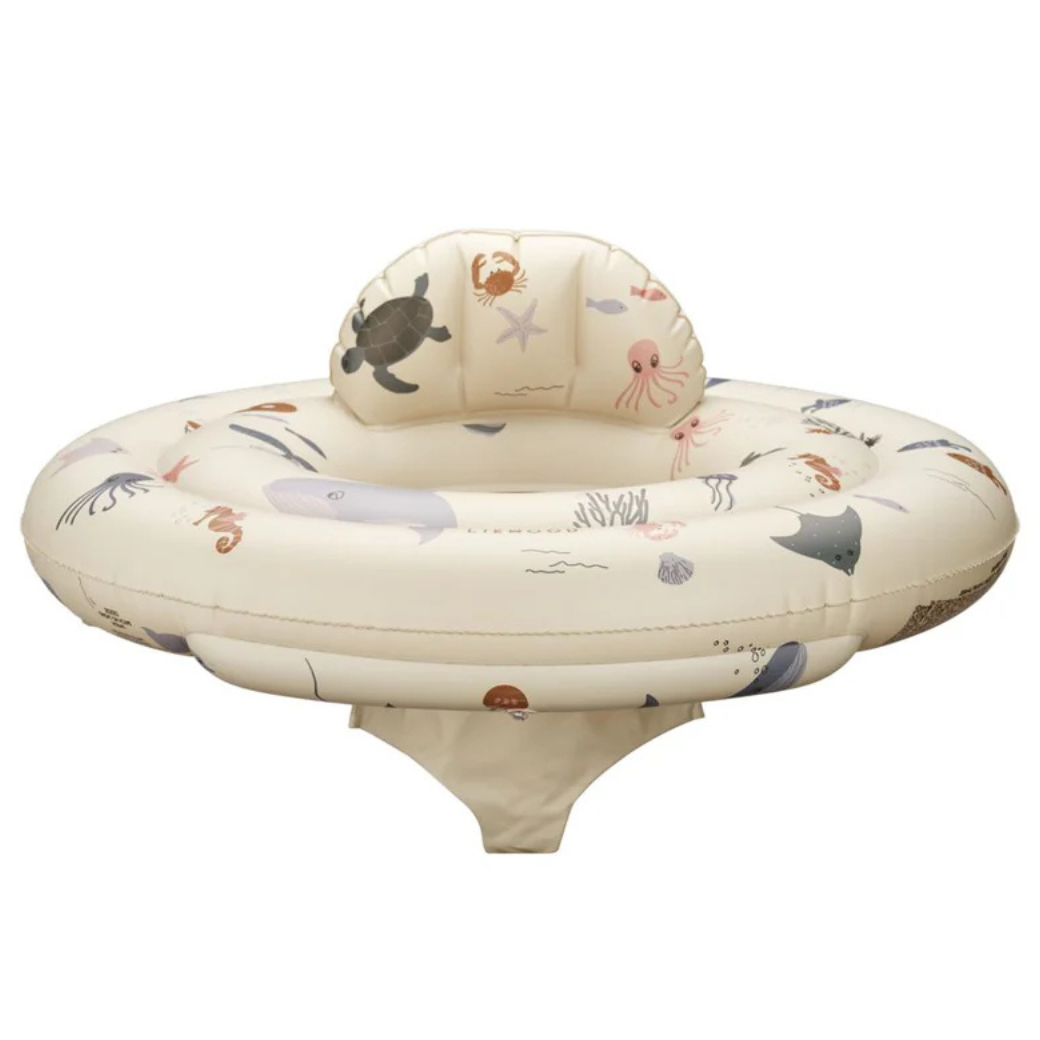LIEWOOD Baby kruh do vody Dawn - Sea creature / Sandy