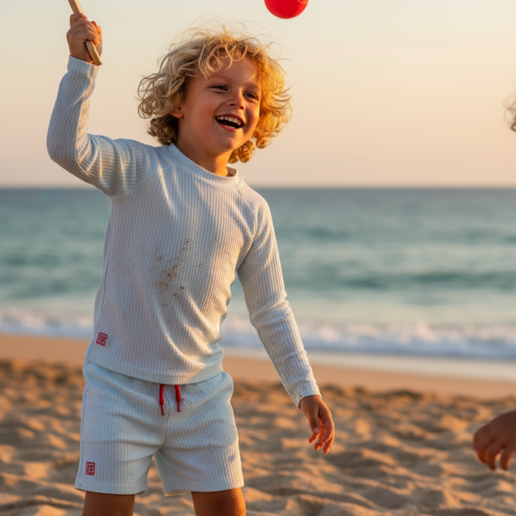 LIEWOOD Plavecké šortky Otto - Stripe Pure sky / Creme de la creme Velikost: 104