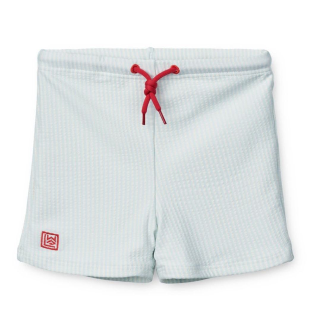 LIEWOOD Plavecké šortky Otto - Stripe Pure sky / Creme de la creme Velikost: 110