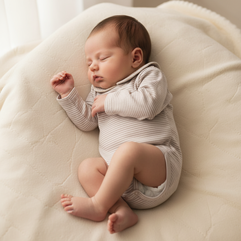 GRAY LABEL Body pro miminka s límcem GOTS - New Fit Berry - Cream Velikost: 6-9m