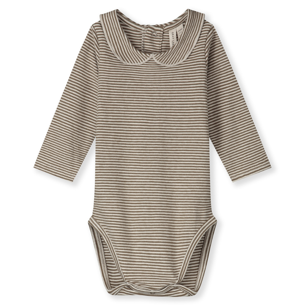 GRAY LABEL Body pro miminka s límcem GOTS - New Fit Woody - Cream Velikost: 0-3m