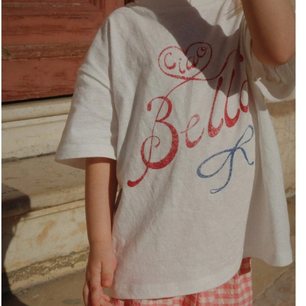 KONGES SLOJD x RHW Tričko BELLA - ANTIQUE WHITE Velikost: 4y