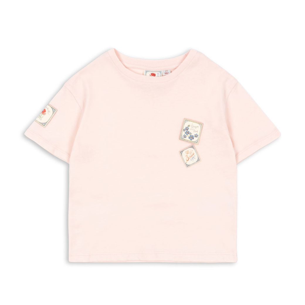 KONGES SLOJD X RHW Triko LETTER - CHALK PINK Velikost: 2y