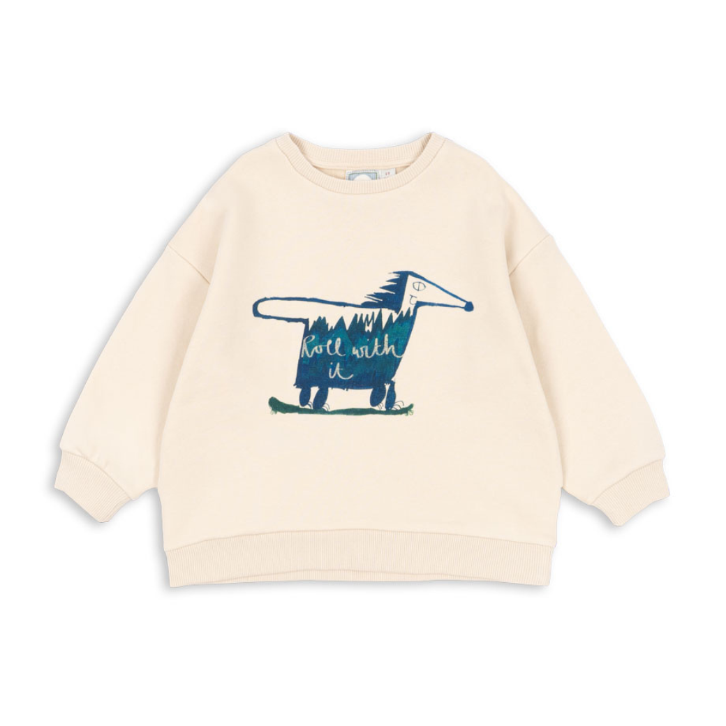 KONGES SLOJD x RHW Mikina ROLLER - SUMMER SAND Velikost: 5-6y