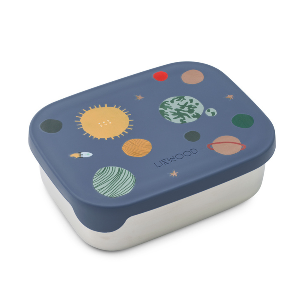 LIEWOOD Svačinový box Arthur - Universe / Classic navy