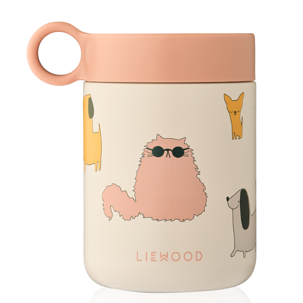 LIEWOOD Termoska na jídlo Kiani - Cats and Dogs / Sandy