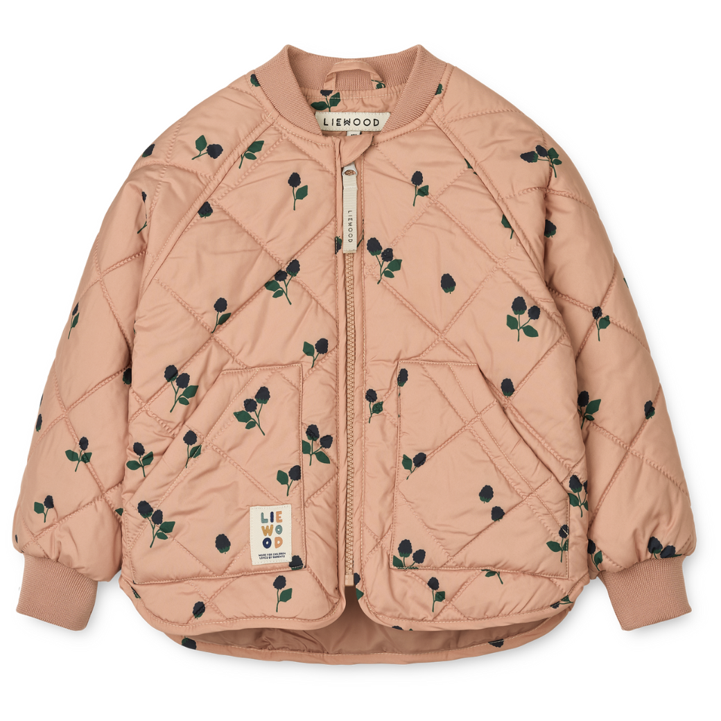 LIEWOOD Termo bunda Zella - Berry / Pale tuscany / Embroidery Velikost: 92
