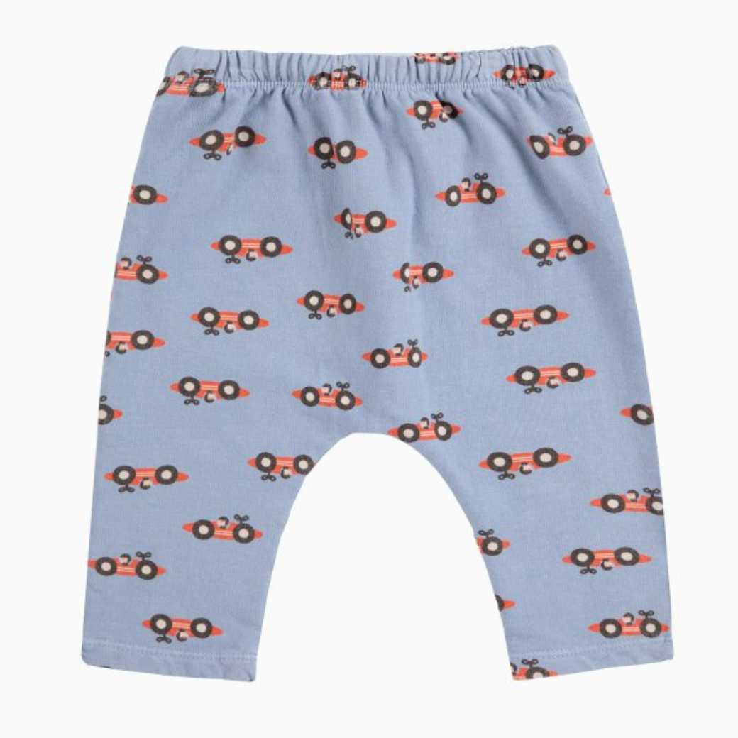 BOBO CHOSES Legíny Race Car all over - LIGHT BLUE Velikost: 9m