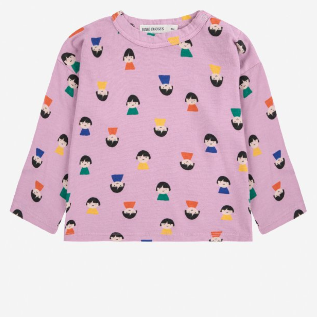 BOBO CHOSES Tričko Game Pawns all over - LAVENDER Velikost: 12m