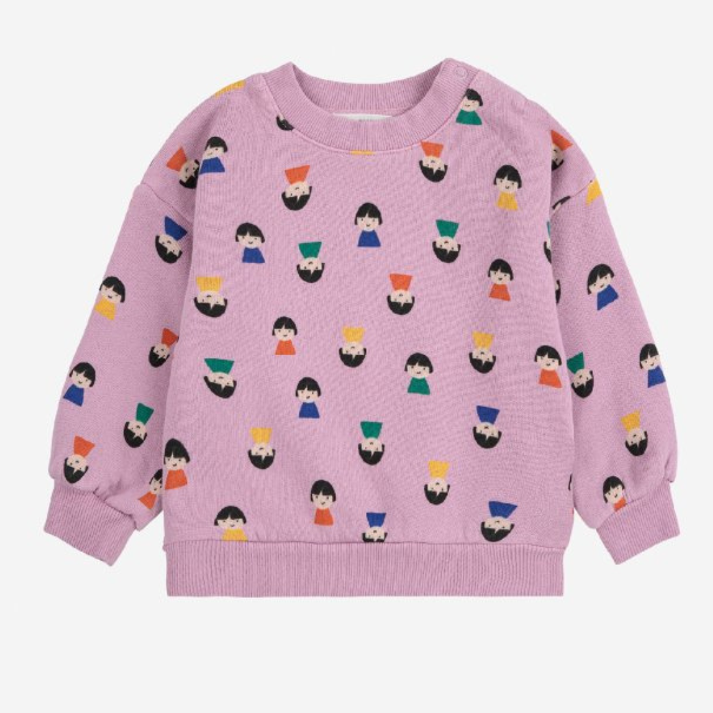 BOBO CHOSES Mikina Game Pawns all over - LAVENDER Velikost: 9m