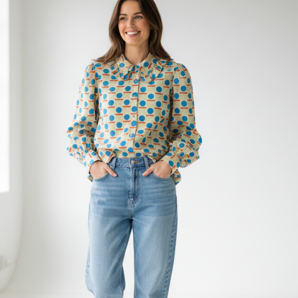 BOBO CHOSES Dámská košile Geometric - MULTICOLOR Velikost: L