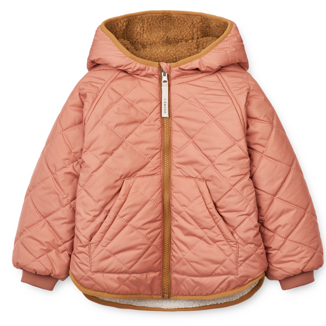 LIEWOOD Oboustraná bunda Jackson Reversible - Tuscany rose mix Velikost: 134
