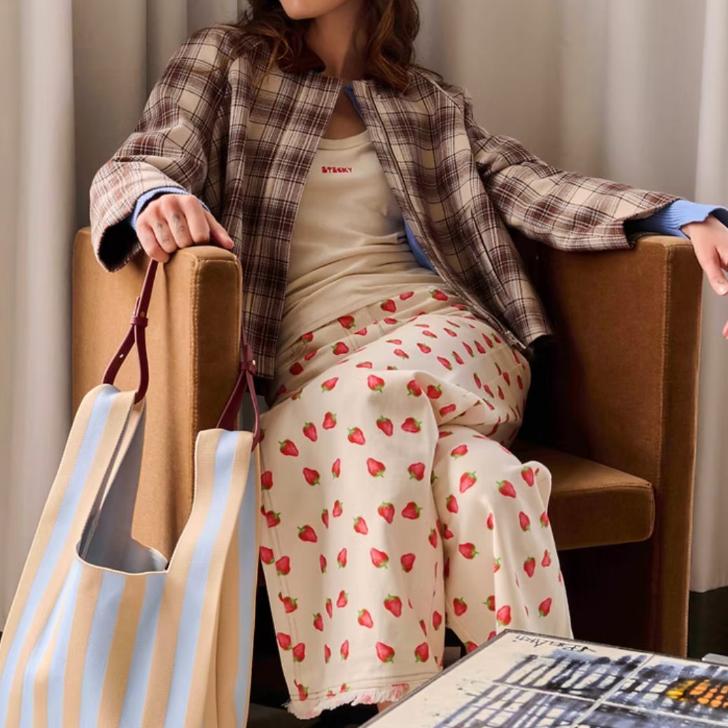 STICKY LEMON THE STICKY SIS CLUB Taška Market stripes - marzipan + sky