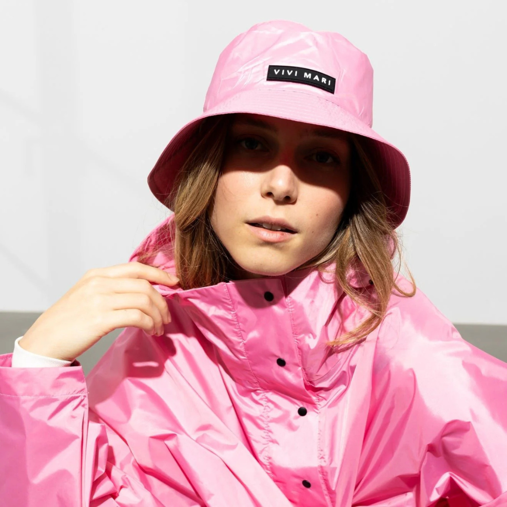 VIVI MARI Klobouk do deště Solid Soft pink