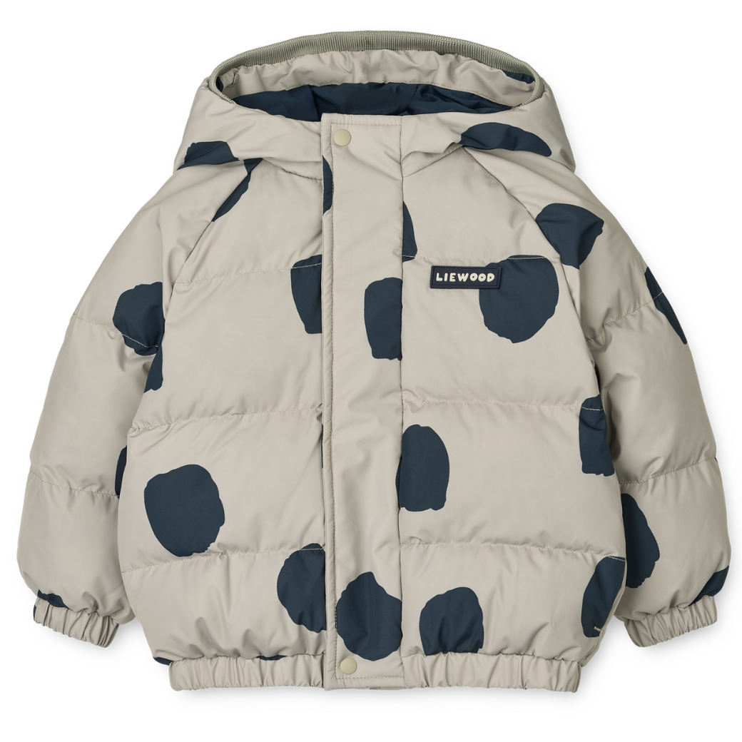 LIEWOOD Péřová bunda Adelina - Spot dots / Mist Velikost: 12m