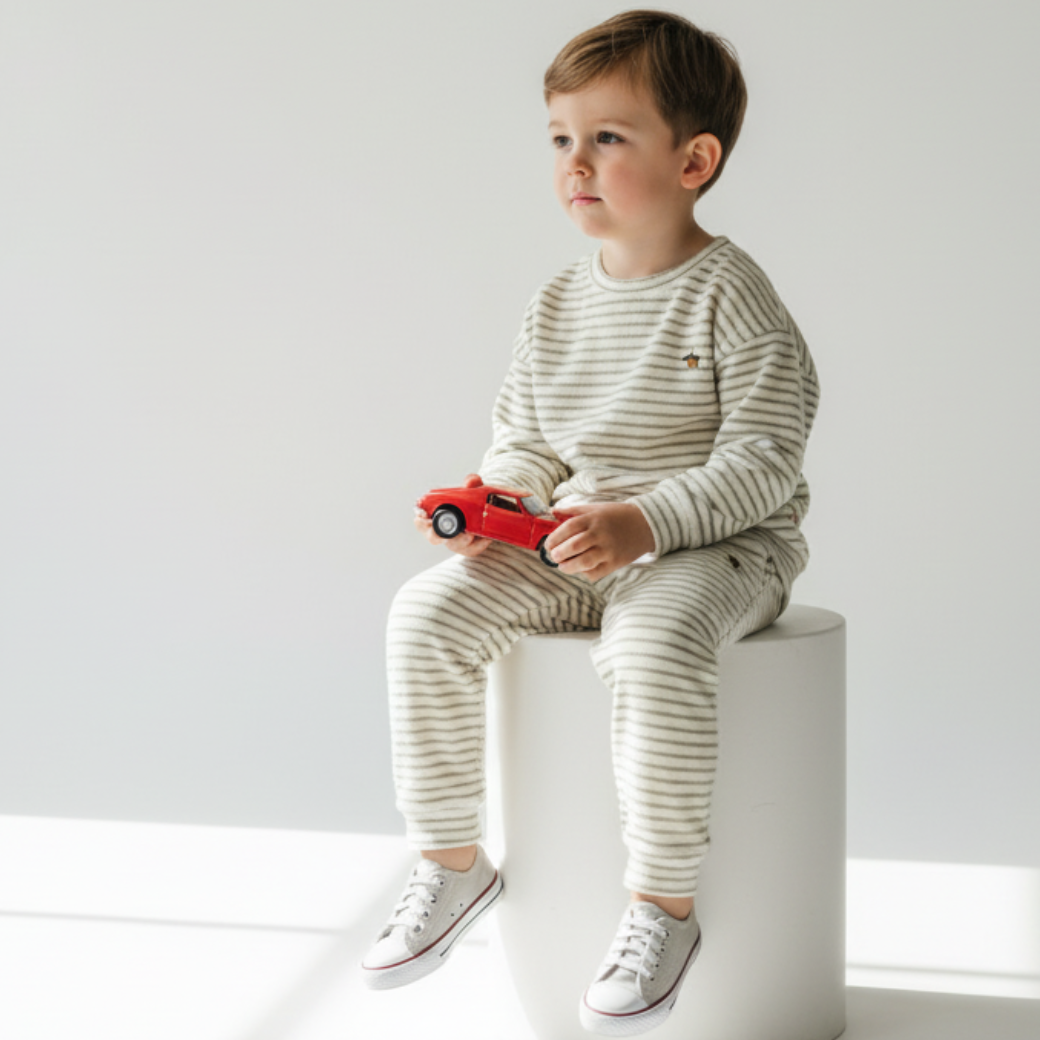 KONGES SLOJD  Mikina ITTY SWEAT - TEA STRIPE Velikost: 3y