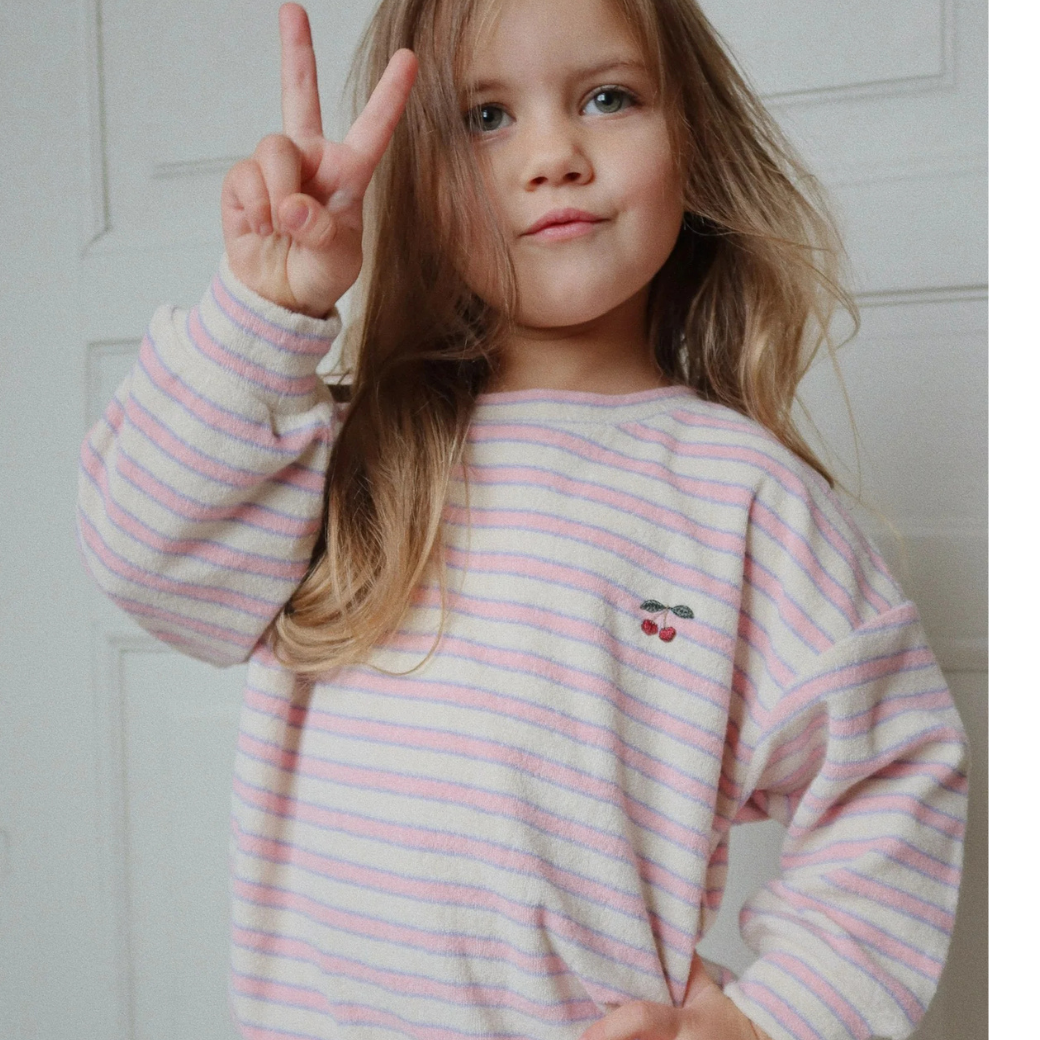 KONGES SLOJD Mikina ITTY SWEAT - LOLLY STRIPE Velikost: 18m