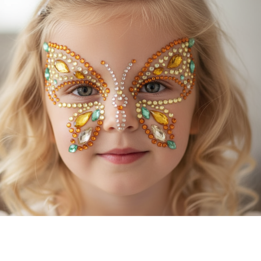 KONGES SLOJD Kamínky na obličej BUTTERFLY  - LEMONADE