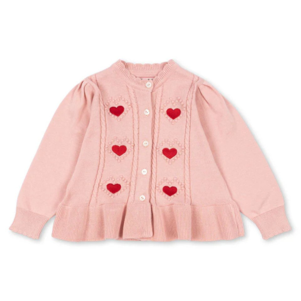 KONGES SLOJD Kardigan SOLEIL - SILVER PINK Velikost: 5-6y