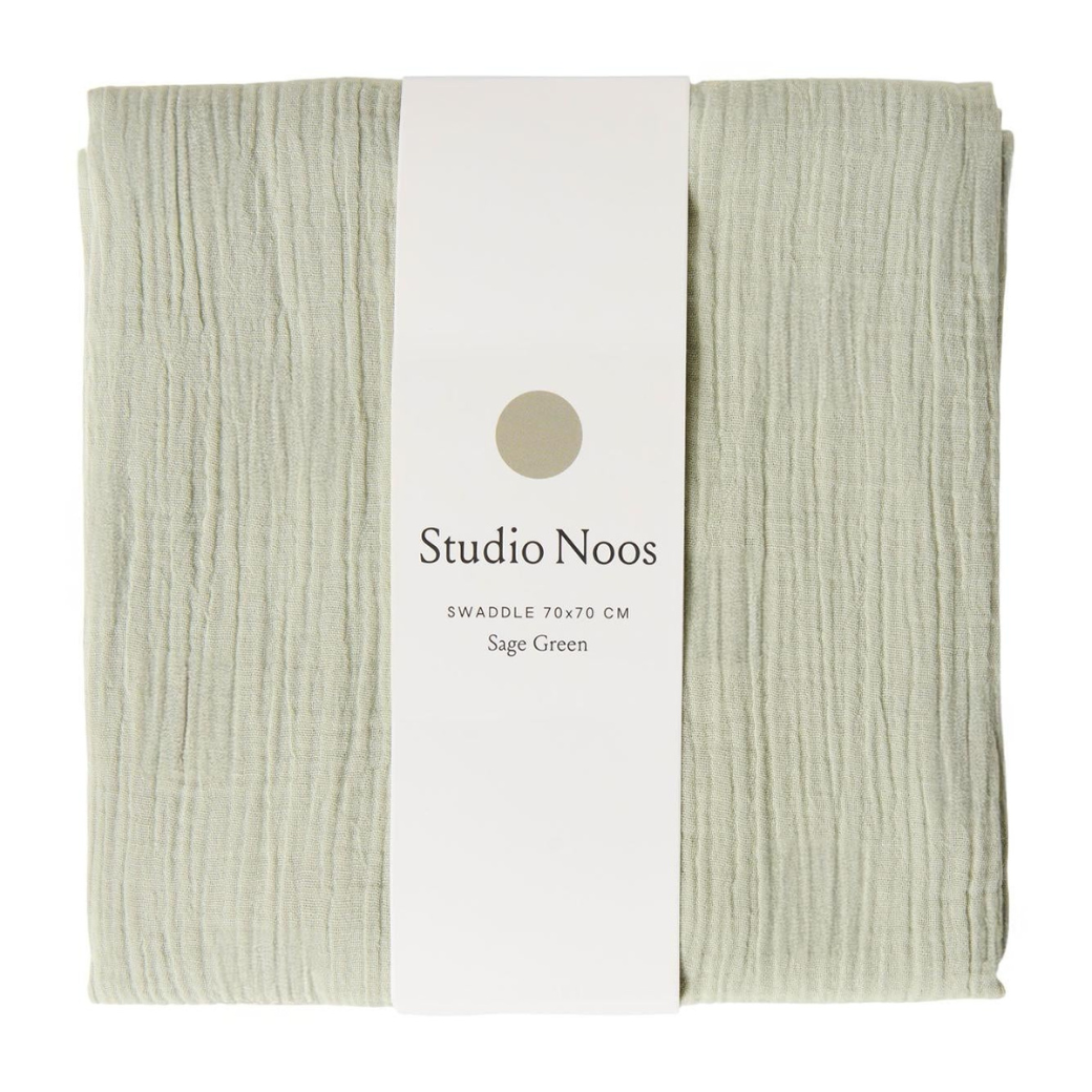 STUDIO NOOS Mušelínová plena Green 70 x 70