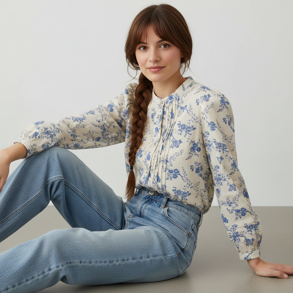 EMILE ET IDA Halenka CECILIA - ORCHID BLEU Velikost: XL