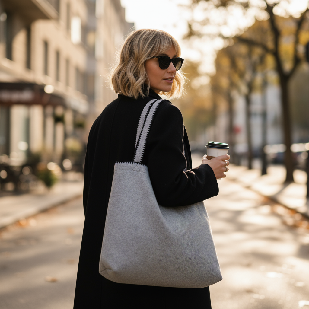 STUDIO NOOS Taška mom bag - Woolish Grey