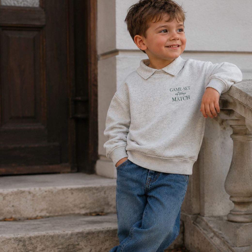 KONGES SLOJD Polokošile SPOTTY - OFF WHITE MELANGE Velikost: 5-6y