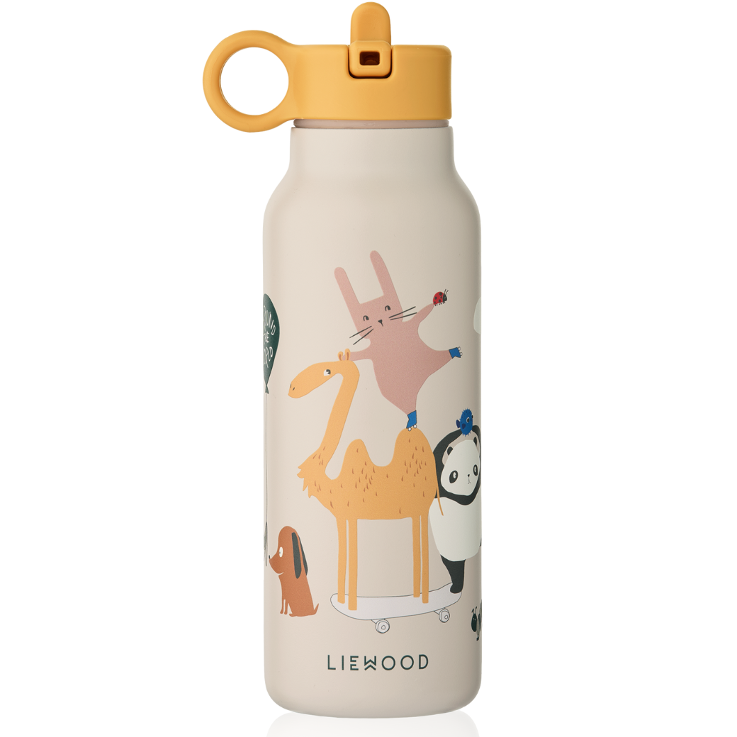 LIEWOOD Termo láhev Falk 350ml - Around the world / Sandy