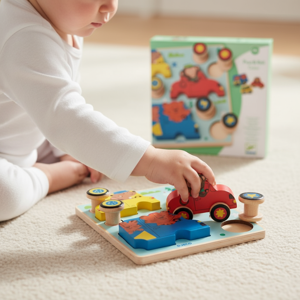 DJECO Vkládací puzzle Autíčko