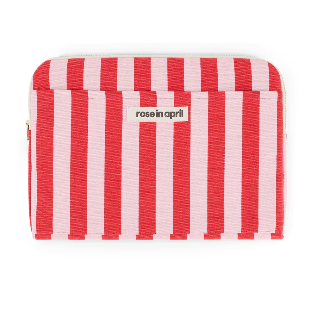 ROSE IN APRIL Obal na notebook 13/14' Octave - Stripes Candy pink / Red