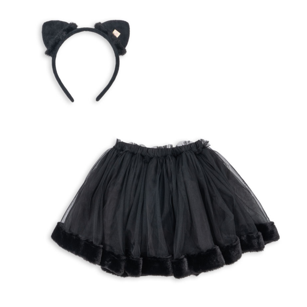 KONGES SLOJD Kostým kočička - BLACK Velikost: 5-8Y