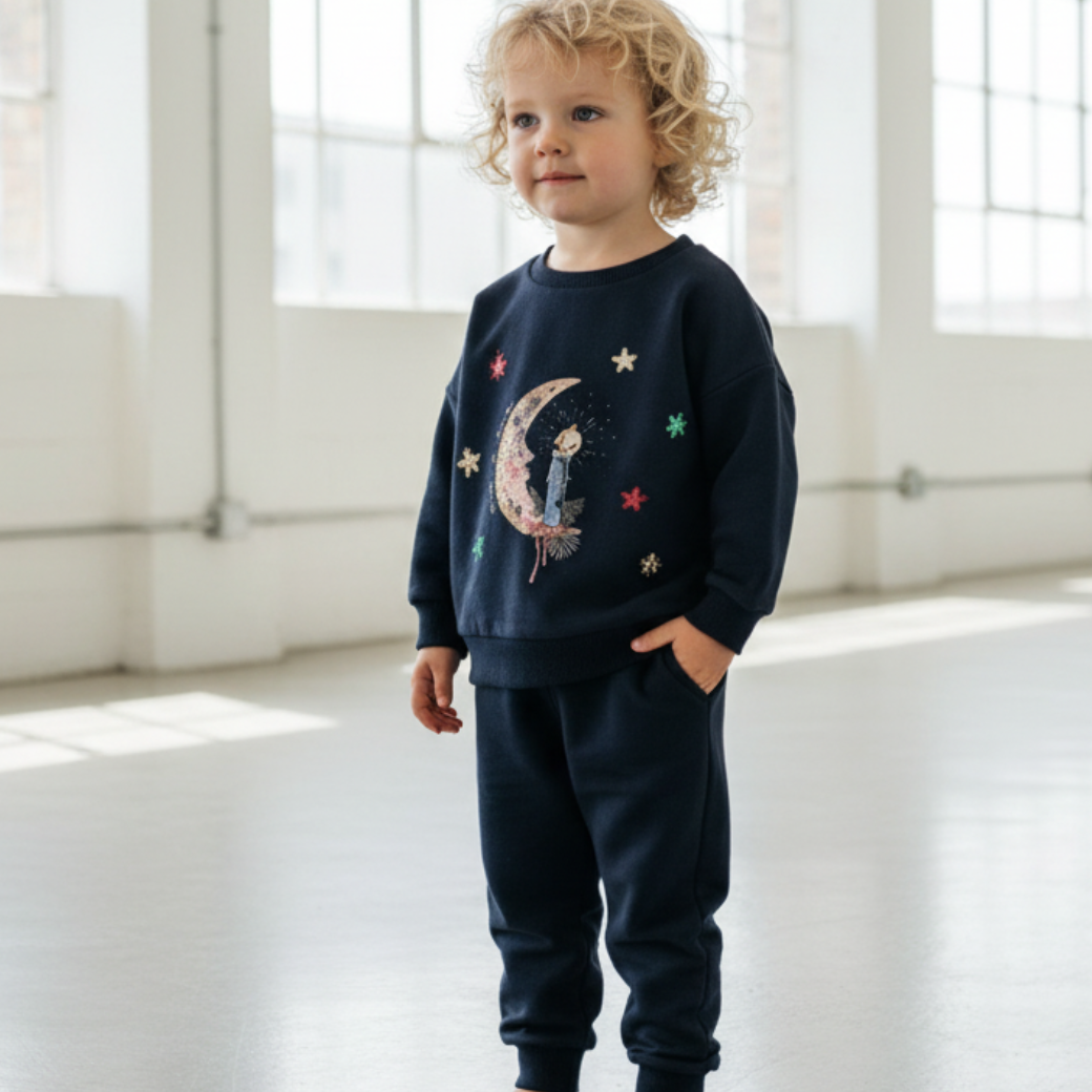 KONGES SLOJD Mikina LOUPY LOU -  DARK NAVY Velikost: 5-6y